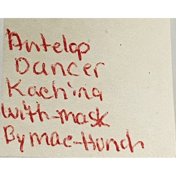 Kachina Miniature Doll Figure with Mask Micro-mini Antelope Dancer  by Mae Hunch - Picture 8 of 8